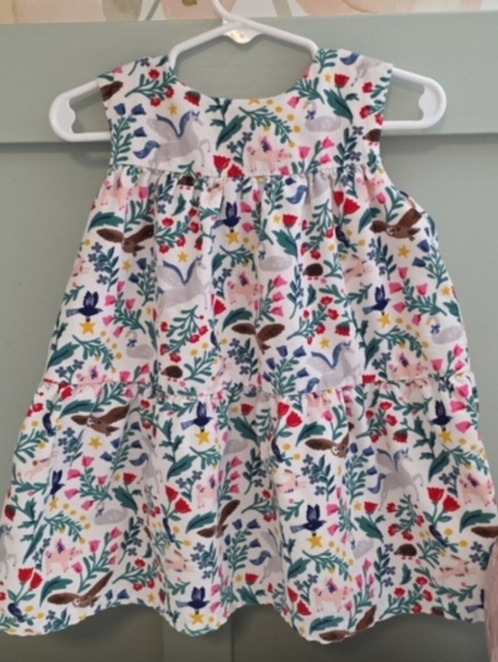 Baby Boden 18-24 Months Pecuilar Pets 18-24 Corduroy Pinafore Dress Unicorn